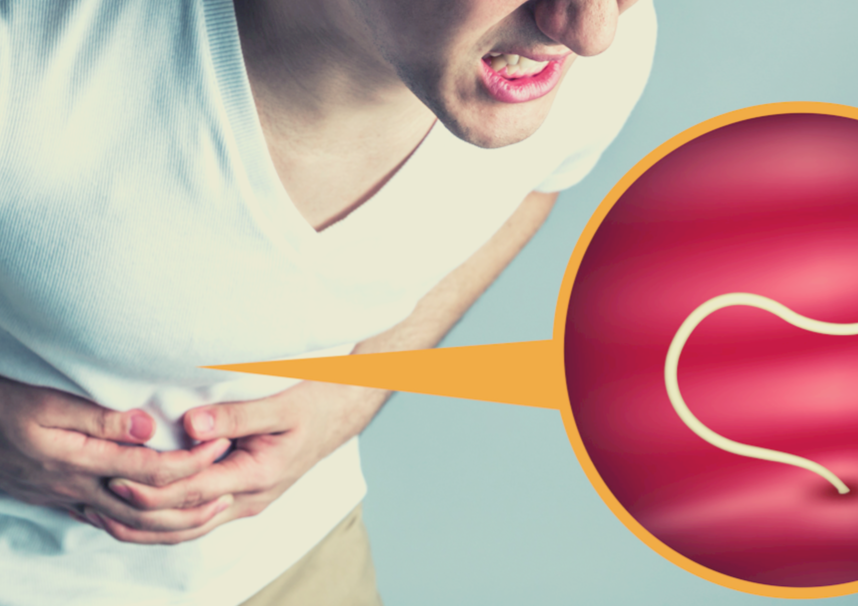 Person with stomach ache